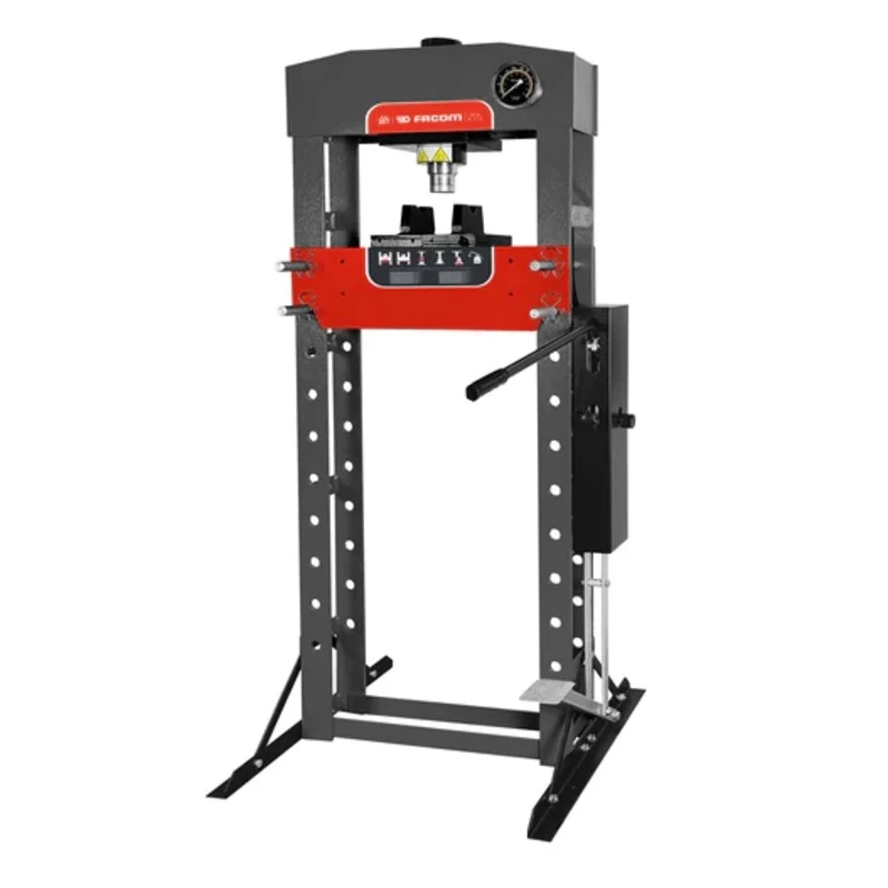 Facom 30 t Hydraulic Press with Foot and Hand Control Jack, Eye Level Pressure Gauge W.430