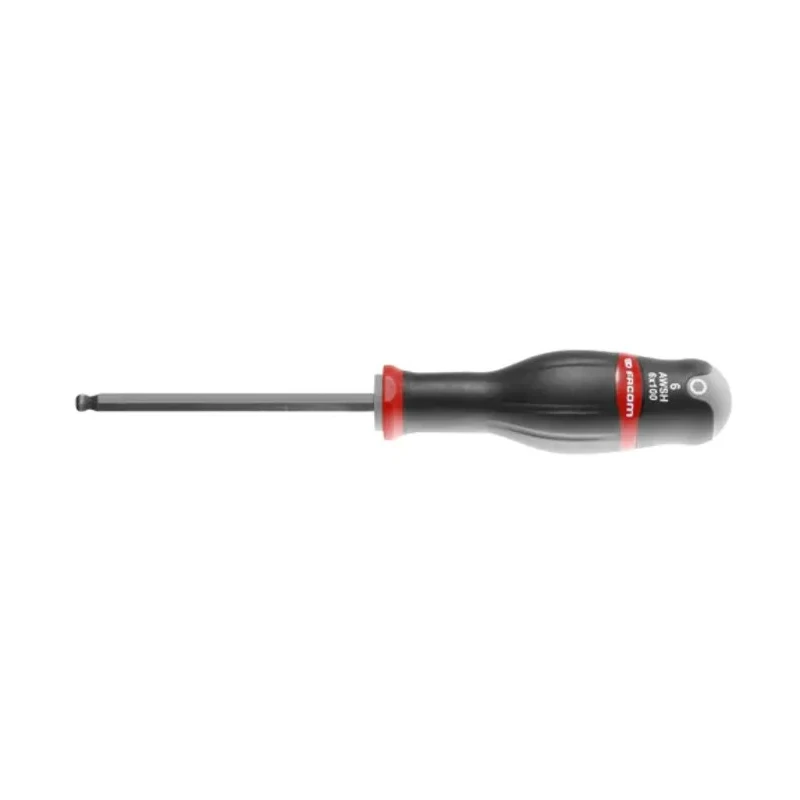 Facom Standard Insulated Screwdriver 3 mm Tip, 75 mm Blade, 169 mm Overall Length ATWSH3X75