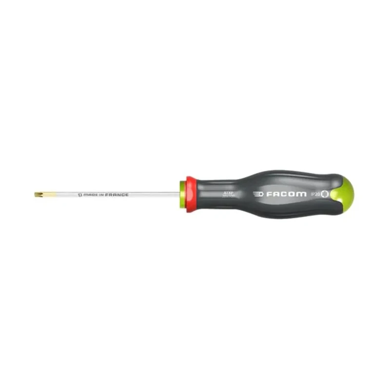 Facom Standard Screwdriver with IP30 Tip, 125 mm Blade Length, 245 mm Overall Length IP30 