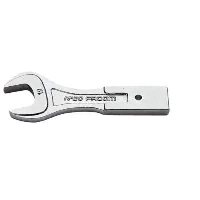 Facom Open End Insert Spanner Insert 12 x 7 mm Size, 22 mm Chrome Finish 20.22