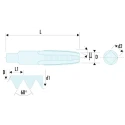 Facom Threading Tap M20 Thread Metric Standard High Speed Steel 112mm Length 227.20X250T3