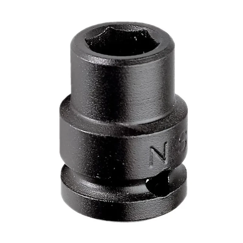Facom 12 mm 12.7 mm Drive Standard Impact Socket, Manganese Phosphate Finish, Chrome Molybdenum Steel, 38mm Length NS.12A