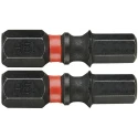 Facom Hex Screwdriver Bit 25 mm Drive, H5 Tip, 47.5 mm Overall Length 2-Piece Set ENH.105