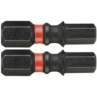 Facom Hex Screwdriver Bit 25 mm Drive, H5 Tip, 47.5 mm Overall Length 2-Piece Set ENH.105