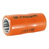 Facom 3/8 in Drive 13 mm 12 Point Square Steel Insulated Socket, 46mm Overall Length J.13AVSE