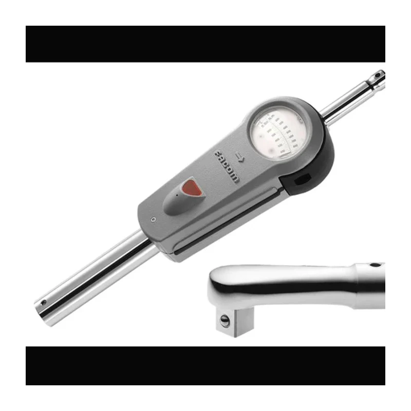 Facom Dial Torque Wrench 180 To 900 Nm, 19.05 mm Round Drive, 595 mm Overall Length K.200B
