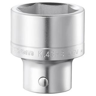 Facom 3/4 in Drive 32 mm 6 Point Socket Satin Chrome Finish 22mm Overall Length K.32HB