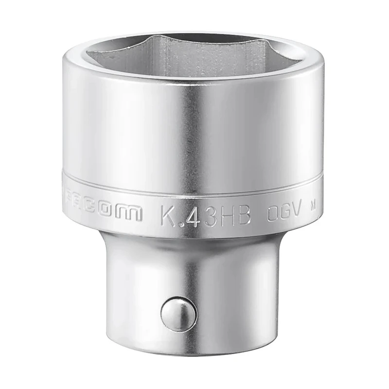 Facom 3/4 in Drive 32 mm 6 Point Socket Satin Chrome Finish 22mm Overall Length K.32HB