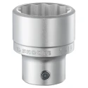 Facom 3/4 in Drive 38 mm 12 Point 6 Point Socket, Satin Chrome Finish, Chrome Vanadium Steel K.38B
