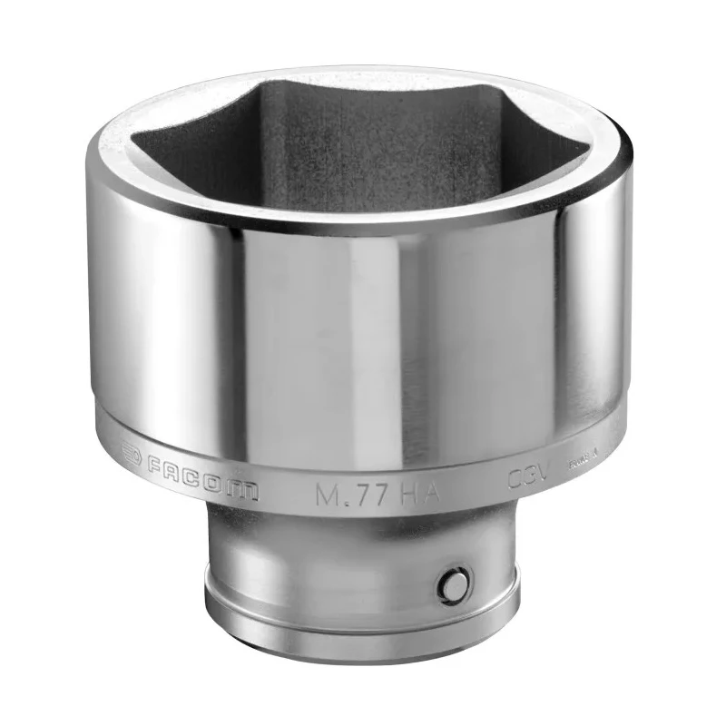 Facom 1 in Drive 90 mm 6 Point Socket Satin Chrome Chrome Vanadium Steel M.90HA