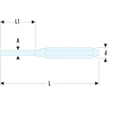 Facom 1-Piece Drift Punch, 6mm Shank Diameter, 150mm Overall Length 248.6