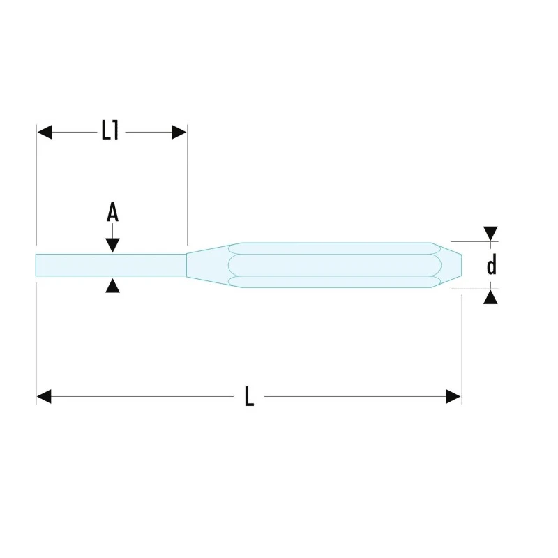 Facom 1-Piece Drift Punch, 6mm Shank Diameter, 150mm Overall Length 248.6