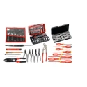 Facom 69 Piece Electrician Tool Kit with Metal and Plastic Tool Boxes CM.EL31