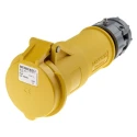 MENNEKES Industrial Power Connector 32A 110V IP44 Yellow Cable Mount 2P+PE PowerTOP IP44