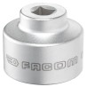 Facom Chrome Vanadium Steel 3/8 in Drive 24 mm 6 Point Square Socket D.163-24