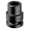 Facom 22 mm 12.7 mm Drive Square Impact Socket, Chrome Molybdenum Steel, 38mm Length NS.22A