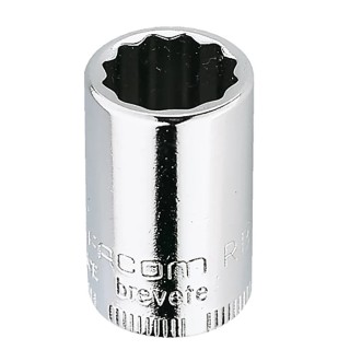 Facom 1/4 in Drive 7/32 in 12 Point Square Chrome Vanadium Steel Socket RB.7/32