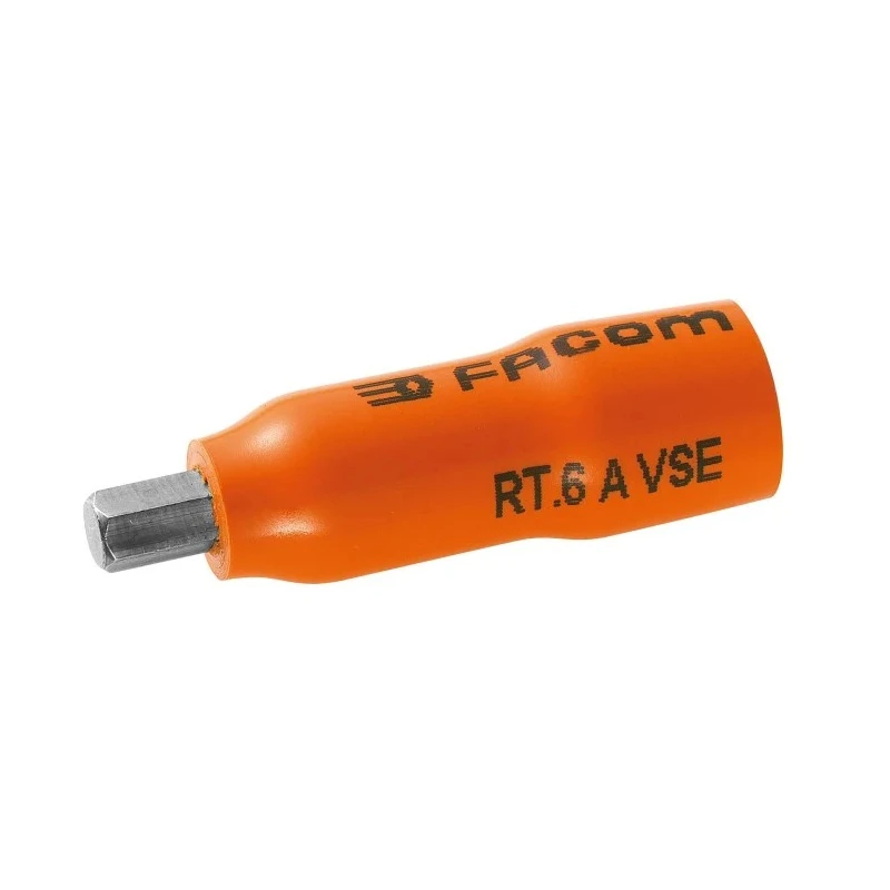 Facom 1/4 in Drive 5 mm Standard Insulated Square Bit Socket, 13mm Overall Length RT.5AVSE
