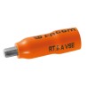 Facom 1/4 in Drive 5 mm Standard Insulated Square Bit Socket, 13mm Overall Length RT.5AVSE