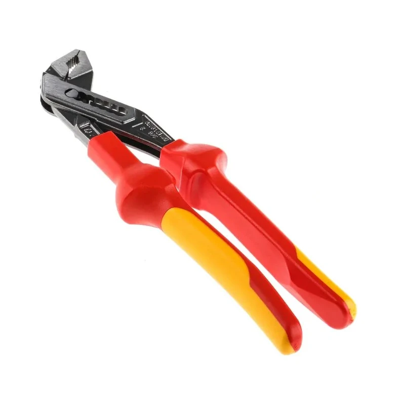 RS PRO 2-Piece Water Pump Plier Set, 240mm Overall Length, Curved Jaw, Dual Component Handle, VDE/1000V Approved 161-041