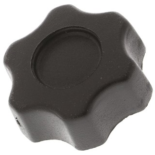 RS PRO Black Thermoplastic Scallop Clamping Knob 60 mm Diameter Female Mount Brass Insert 161-082