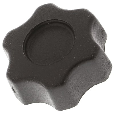 RS PRO Black Thermoplastic Scallop Clamping Knob 60 mm Diameter Female Mount Brass Insert 161-082