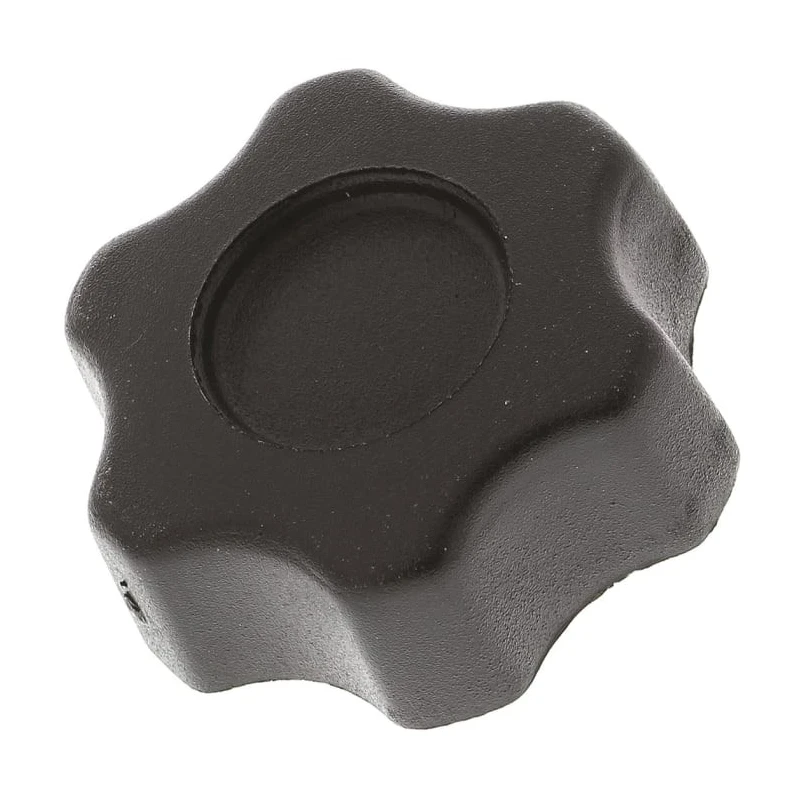 RS PRO Black Thermoplastic Scallop Clamping Knob 60 mm Diameter Female Mount Brass Insert 161-082