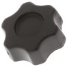 RS PRO Black Thermoplastic Scallop Clamping Knob 60 mm Diameter Female Mount Brass Insert 161-082