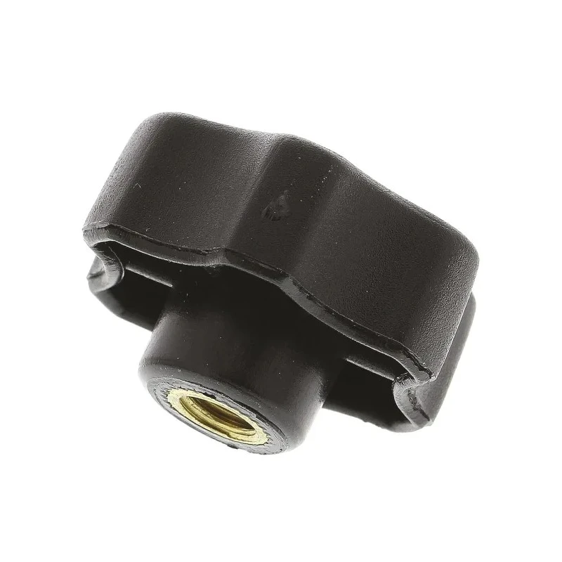 RS PRO Black Thermoplastic Scallop Clamping Knob 60 mm Diameter Female Mount Brass Insert 161-082