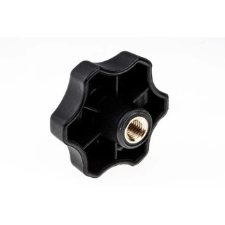 RS PRO Black Thermoplastic Multiple Lobes Clamping Knob M10 Threaded Through Hole 60 mm Diameter 161-240