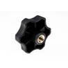 RS PRO Black Thermoplastic Multiple Lobes Clamping Knob M10 Threaded Through Hole 60 mm Diameter 161-240