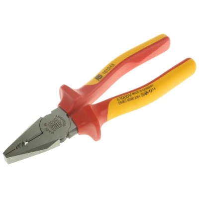 RS PRO Combination Plier Standard Steel Chrome Finish VDE/1000V Approved 180mm Overall Length 161-243