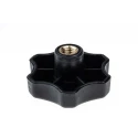 RS PRO Black Thermoplastic Multiple Lobes Clamping Knob M10 Threaded Through Hole 60 mm Diameter 161-240