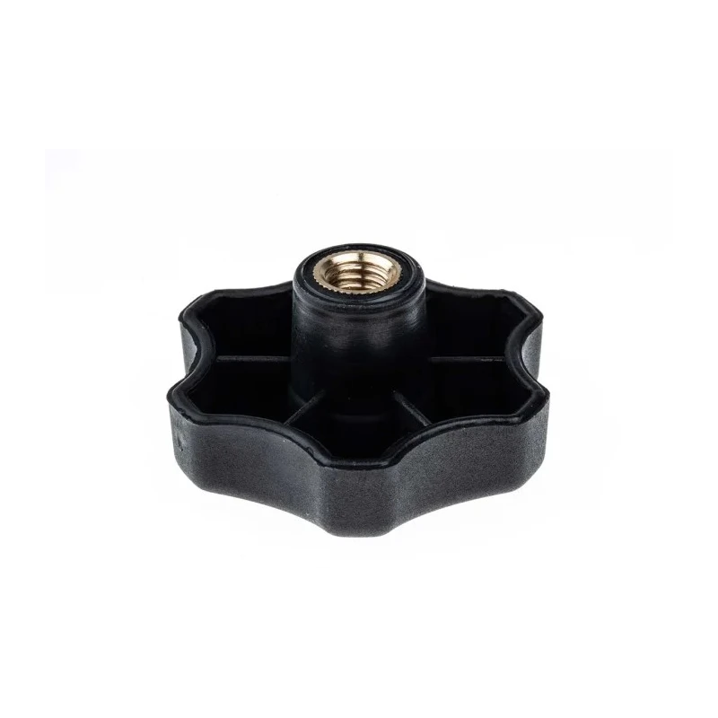 RS PRO Black Thermoplastic Multiple Lobes Clamping Knob M10 Threaded Through Hole 60 mm Diameter 161-240