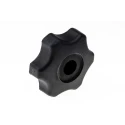 RS PRO Black Thermoplastic Multiple Lobes Clamping Knob M10 Threaded Through Hole 60 mm Diameter 161-240