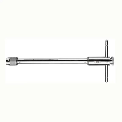 Facom Tap Wrench, T-Handle Chrome Polished Ratcheting 300mm Length 830A.10L