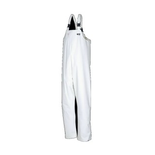 Sioen White Reusable Bib & Brace Overall Size L Flexothane Polyamide Lightweight Protective Clothing S6639/W/L