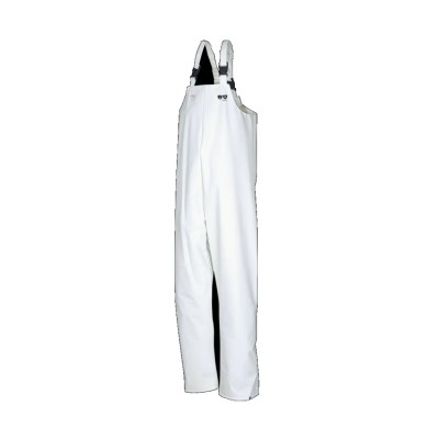 Sioen White Reusable Bib & Brace Overall Size L Flexothane Polyamide Lightweight Protective Clothing S6639/W/L