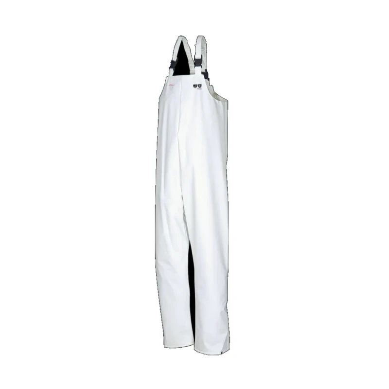 Sioen White Reusable Bib & Brace Overall Size L Flexothane Polyamide Lightweight Protective Clothing S6639/W/L