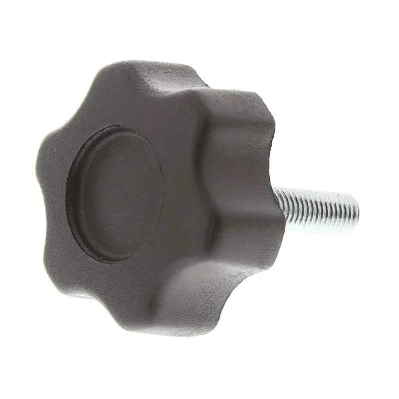 RS PRO Black Thermoplastic Multiple Lobes Clamping Knob M5 Threaded Stud 28 mm Diameter 161-133