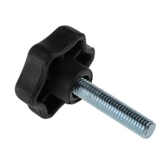 RS PRO Black Polyamide 6 Multiple Lobes Clamping Knob Threaded Stud 40 mm Diameter 20 mm Thread Length 161-161