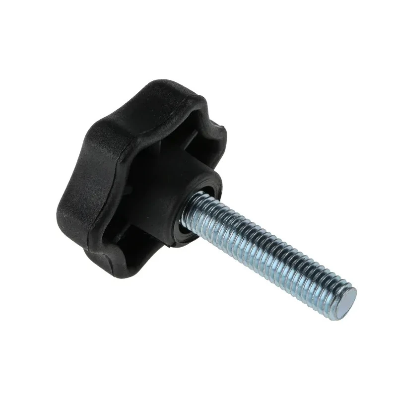 RS PRO Black Polyamide 6 Multiple Lobes Clamping Knob Threaded Stud 40 mm Diameter 20 mm Thread Length 161-161