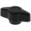 RS PRO Black Thermoplastic Wing Clamping Knob, Threaded Through Hole 161-436