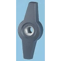 RS PRO Black Thermoplastic Wing Clamping Knob, Threaded Through Hole 161-436
