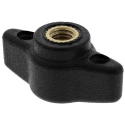 RS PRO Black Thermoplastic Wing Clamping Knob, Threaded Through Hole 161-436