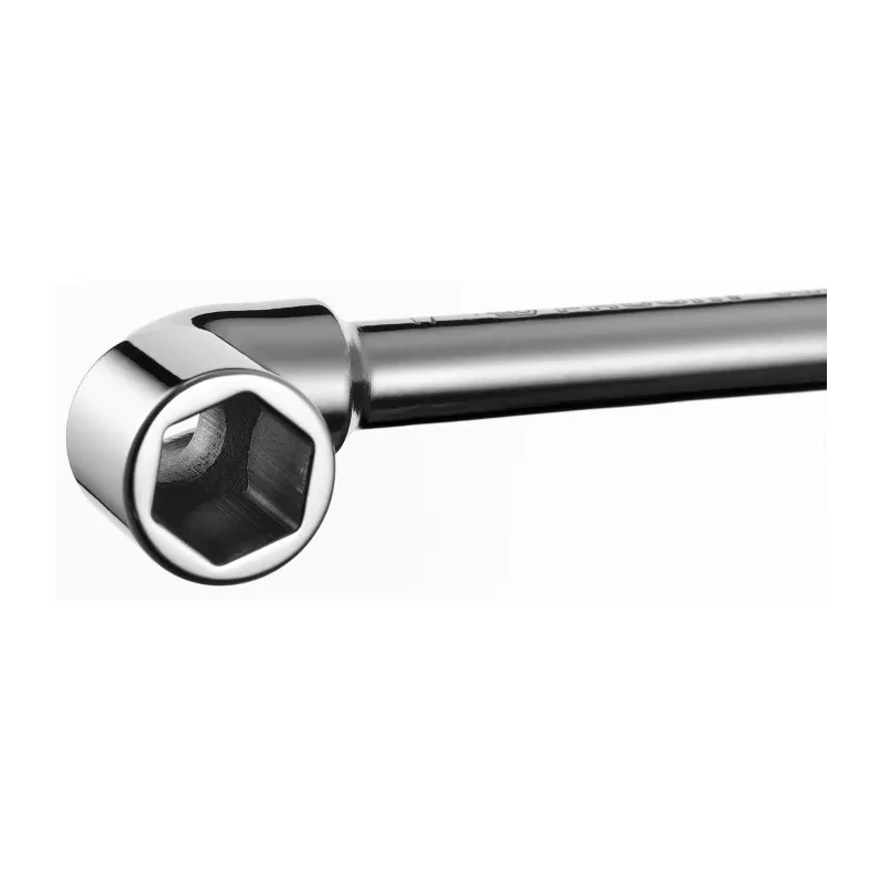 Facom Socket Wrench with Tube Handle 5/16 in Drive Size, Round Head, Satin Chrome Finish, Chrome Vanadium Steel 75.5/16