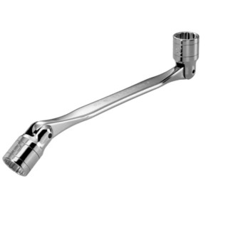Facom Combination Spanner 14 x 15 mm, 237.5mm Overall Length Chrome Finish 12-Point OGV Profile 66A.14X15