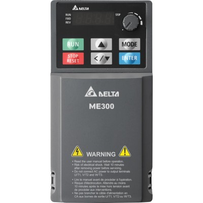 Delta Electronics Inverter Drive 750 W 3 Phase VFD-ME Series 528V 2.7 A VFD2A7ME43AFSAA