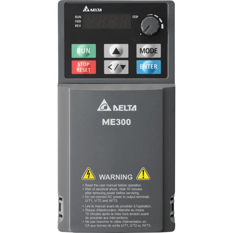 Delta Electronics Inverter Drive 750 W 3 Phase VFD-ME Series 528V 2.7 A VFD2A7ME43AFSAA
