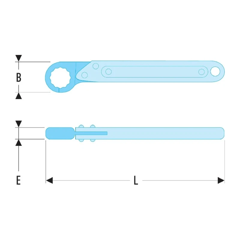 Facom Flare Nut Spanner 12 mm, 141mm Overall Length 70A.12